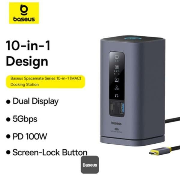 USB-HUB Baseus B00568102813-00 Silvrig