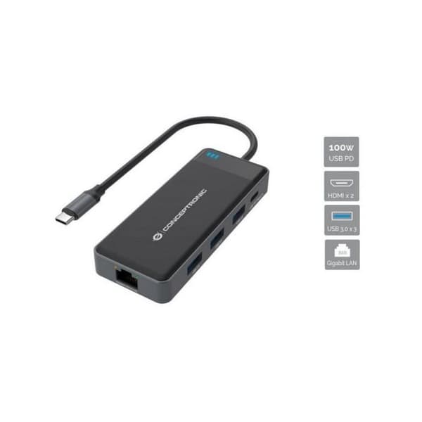 CONCEPTRONIC DONN14G 7 I 1 DOCKINGSTATION USB 3.2 GEN 1