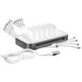 Miniatyrbild 1 av 5: Laddstation 100W Multiport 5 USB-C + USB och 6 kablar ingår 4smarts Grå