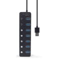 Miniatyrbild 3 av 5: USB-HUB GEMBIRD UHB-U3P7P-01 Svart