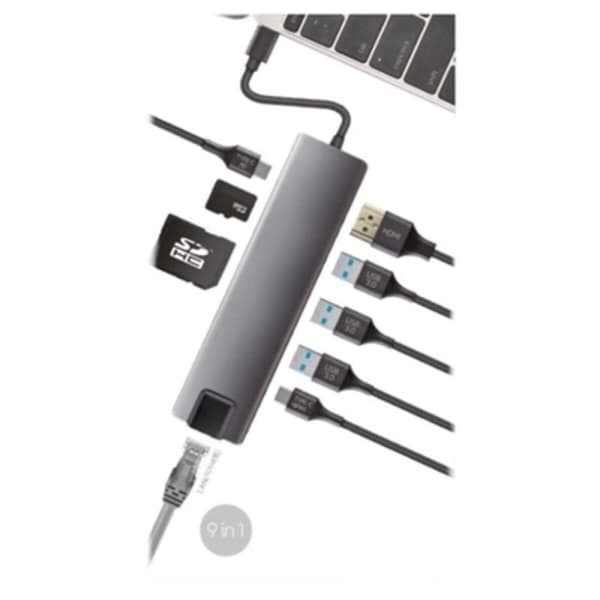 USB Hub CoolBox COO-DOCK-01 Grå