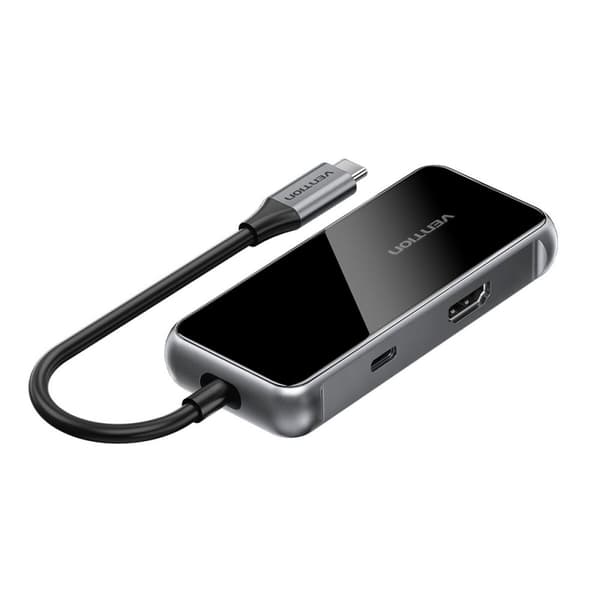 USB-HUB Vention TFMHB Svart/Silvrig