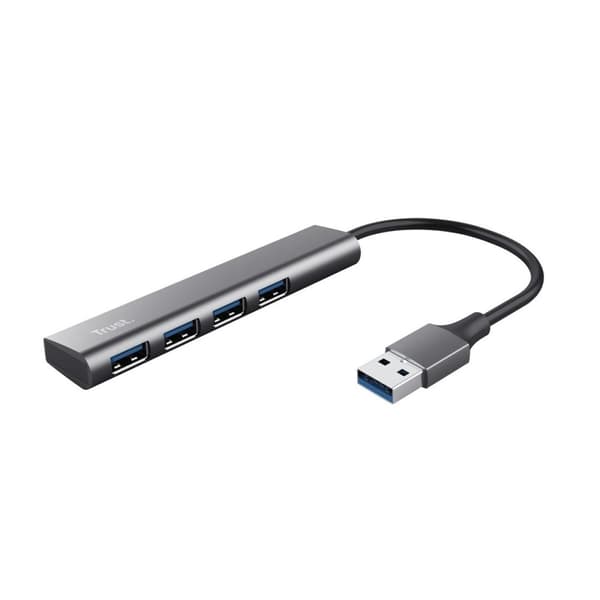 USB-keskitin Trust 24947 Harmaa Musta/Harmaa (1 osaa)