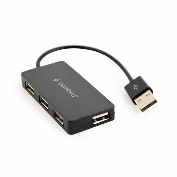 USB Hub GEMBIRD UHB-U2P4-04 Sort (1 enheder)