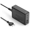Miniatyrbild 2 av 3: Hama USB-laddningsstation 5 portar, GaN, snabbladdare, 3xUSB-C, 2xUSB-A, PD, 140 W USB-laddningsstation 140 W svart
