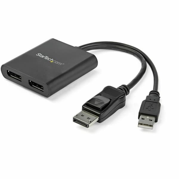 USB-HUB Startech MSTDP122DP Svart 4K Ultra HD