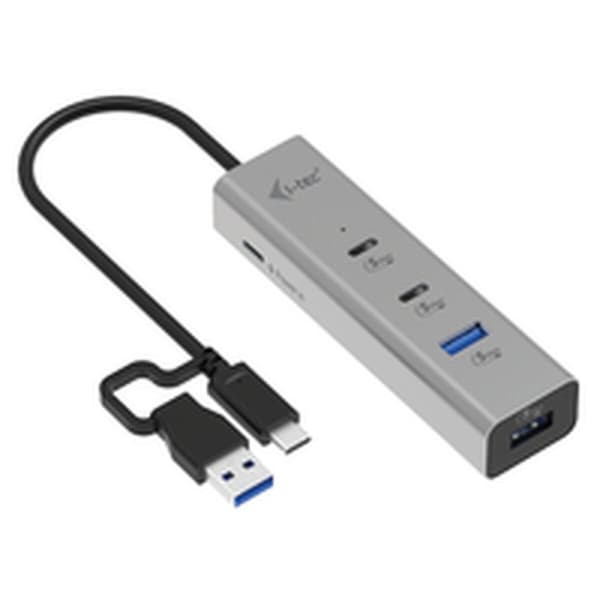 USB-HUB i-Tec CAHUBMETAL2A2CPD Silvrig