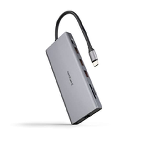 USB-HUB NANOCABLE 10.16.4612 Grå 100 W