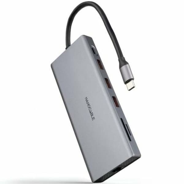 USB-HUB NANOCABLE 10.16.4612 Grå 100 W