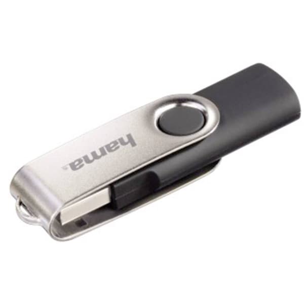 Hama Rotate USB-minne 16 GB Svart 94175 USB 2.0 Svart, Silver