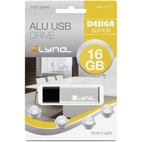 Xlyne ALU USB-minne 16 GB Aluminium 177557-2 USB 2.0