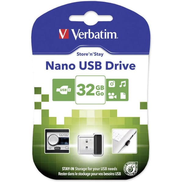 Verbatim Store 'n' Stay Nano USB-minne 32 GB Svart 98130 USB 2.0