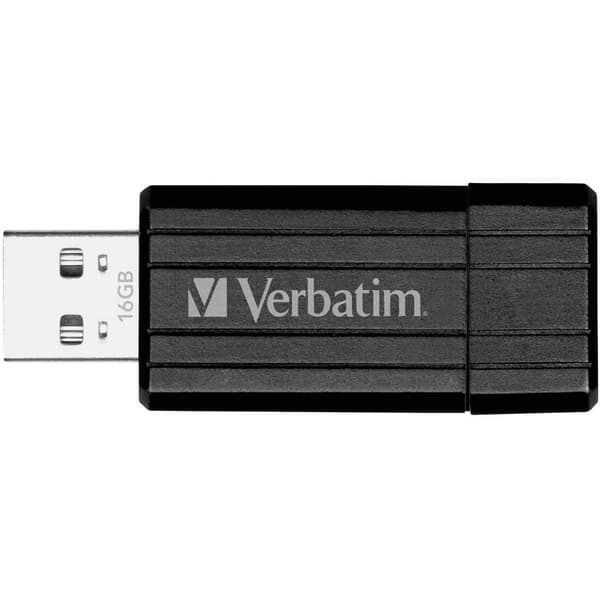 Verbatim Pin Stripe USB-minne 16 GB Svart 49063 USB 2.0 Svart
