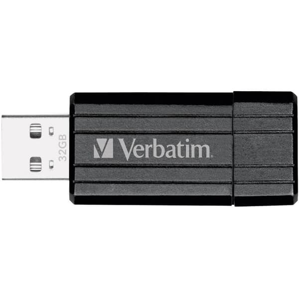 Verbatim Pin Stripe USB-minne 32 GB Svart 49064 USB 2.0 Svart