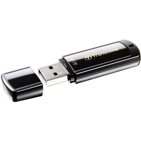 Transcend JetFlash® 350 USB-minne 4 GB Svart TS4GJF350 USB 2.0 Svart