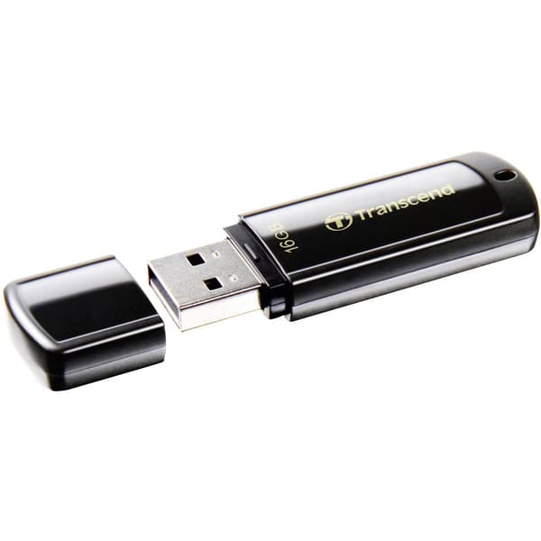 Transcend JetFlash® 350 USB-minne 16 GB Svart TS16GJF350 USB 2.0 Svart