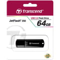 Miniatyrbild 3 av 4: Transcend JetFlash® 350 USB-minne 64 GB Svart TS64GJF350 USB 2.0