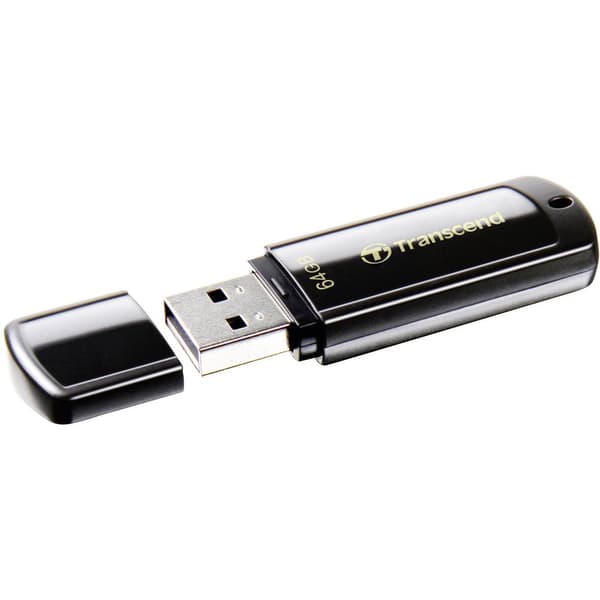 Transcend JetFlash® 350 USB-minne 64 GB Svart TS64GJF350 USB 2.0