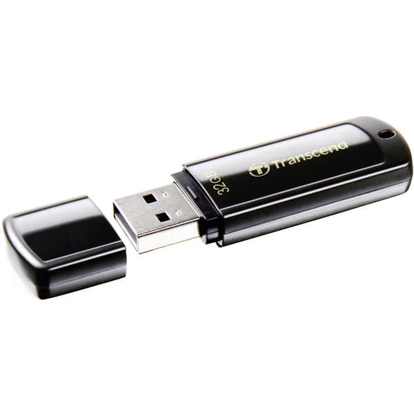 Transcend JetFlash® 350 USB-minne 32 GB Svart TS32GJF350 USB 2.0 Svart