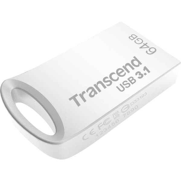 Transcend JetFlash® 710S USB-minne 64 GB Silver TS64GJF710S USB 3.2 Gen 1