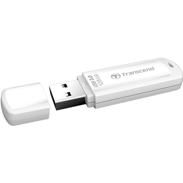 Transcend JetFlash® 730 USB-minne 128 GB Vit TS128GJF730 USB 3.2 Gen 1 Vit