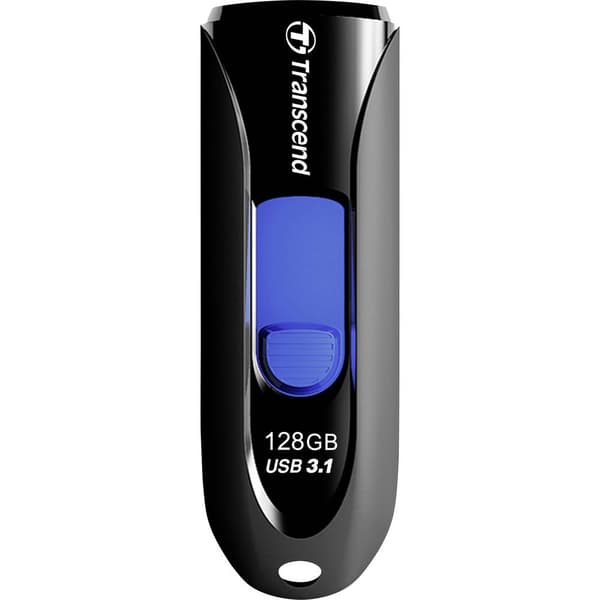 Transcend JetFlash® 790 USB-minne 128 GB Svart, Blå TS128GJF790K USB 3.1