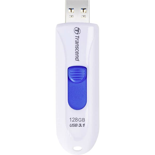 Transcend JetFlash® 790 USB-minne 128 GB Vit, Blå TS128GJF790W USB-C® (USB 3.1 Gen 1)