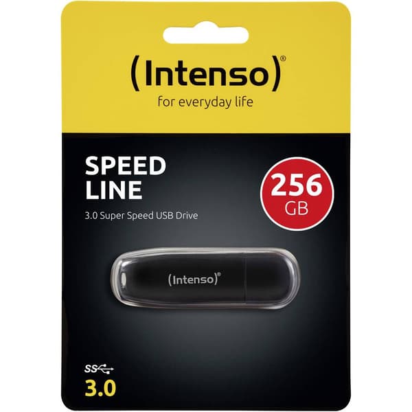 Intenso Speed Line USB-minne 256 GB Svart 3533492 USB 3.2 Gen 1