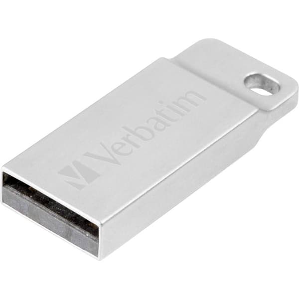 Verbatim Metall-Gehäuse USB-minne 64 GB Silver 98750 USB 2.0 Silver