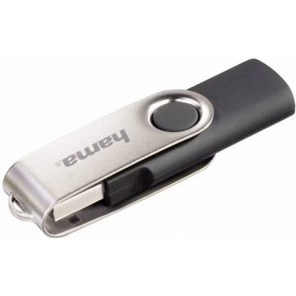 Hama Rotate USB-minne 64 GB Svart 104302 USB 2.0 Svart, Silver