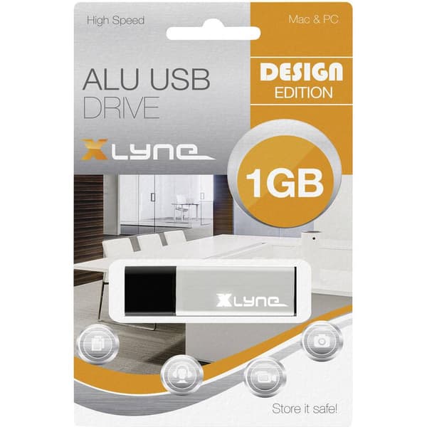 Xlyne ALU USB-minne 1 GB Aluminium 177553 USB 2.0