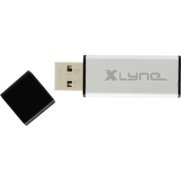 Xlyne ALU USB-minne 2 GB Aluminium 177554 USB 2.0 Svart, Silver