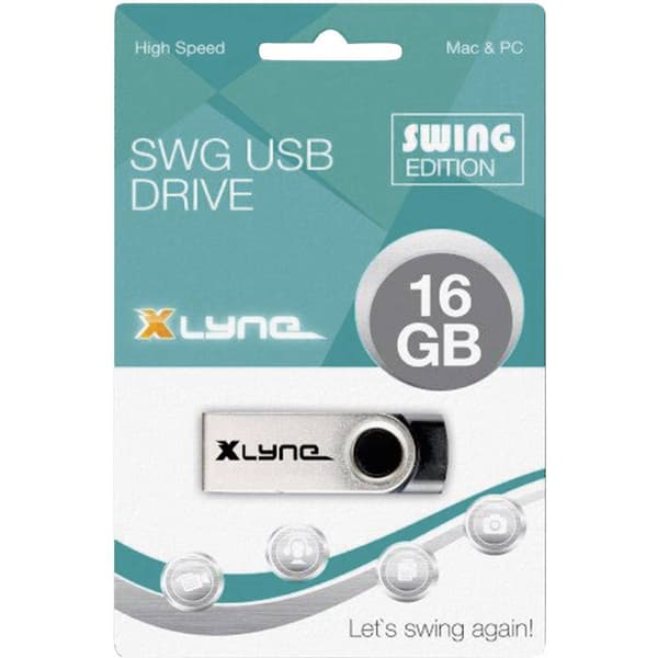 Xlyne Swing USB-minne 16 GB Svart 177562 USB 2.0
