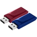 Miniatyrbild 1 av 4: Verbatim Slider USB-minne 32 GB Röd, Blå 49327 USB 2.0