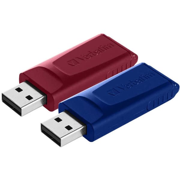 Verbatim Slider USB-minne 32 GB Röd, Blå 49327 USB 2.0 Blå, Röd