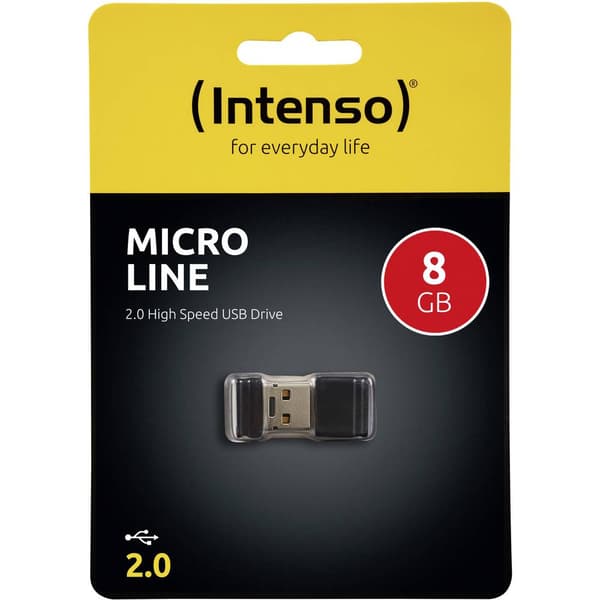 Intenso Micro Line USB-minne 8 GB Svart 3500460 USB 2.0