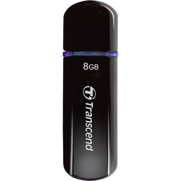 Transcend JetFlash® 600 USB-minne 8 GB Blå TS8GJF600 USB 2.0 Svart