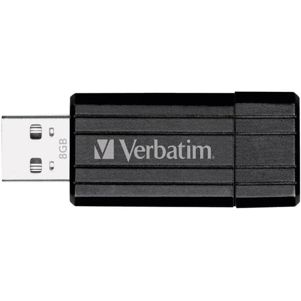 Verbatim Pin Stripe USB-minne 8 GB Svart 49062 USB 2.0 Svart