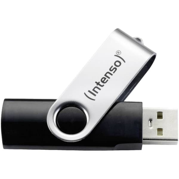 Intenso Basic Line USB-minne 16 GB Svart 3503470 USB 2.0 Svart, Silver