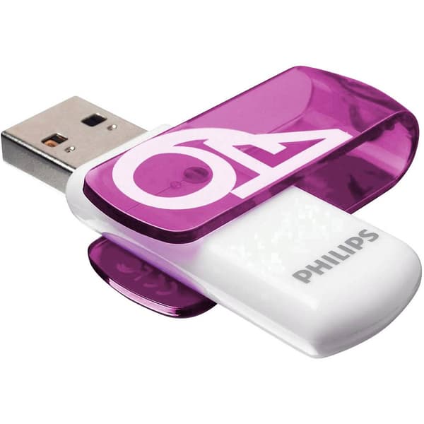 Philips VIVID USB-minne 64 GB Lila FM64FD05B/00 USB 2.0