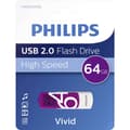Miniatyrbild 1 av 6: Philips VIVID USB-minne 64 GB Lila FM64FD05B/00 USB 2.0