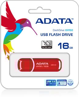 ADATA UV150 USB connector, 16GB, USB 3.0, red