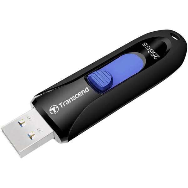 Transcend JetFlash® 790 USB-minne 256 GB Svart, Blå TS256GJF790K USB 3.1 Svart