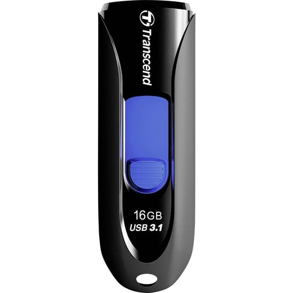 Transcend JetFlash® 790 USB-minne 16 GB Svart, Blå TS16GJF790K USB 3.1