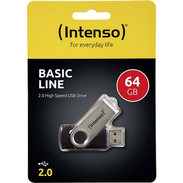 Intenso Basic Line USB-minne 64 GB Svart 3503490 USB 2.0
