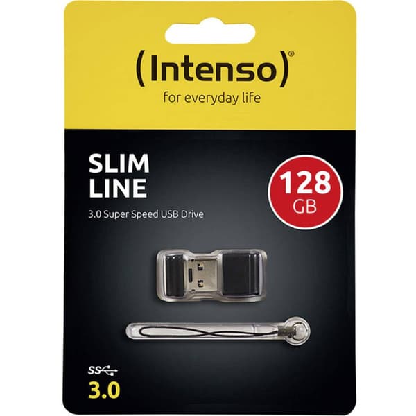 Intenso Slim Line USB-minne 128 GB Svart 3532491 USB 3.2 Gen 1