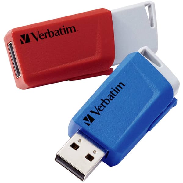 Verbatim V Store N CLICK USB-minne 32 GB Röd, Blå 49308 USB 3.2 Gen 1 Blå, Grå, Röd