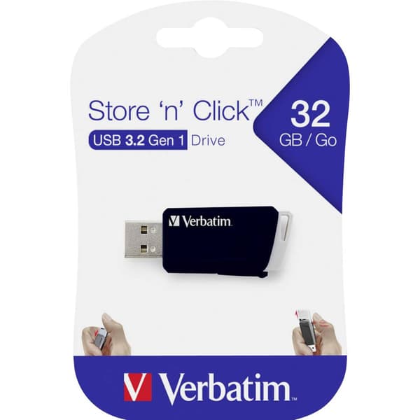 Verbatim V Store N CLICK USB-minne 32 GB Svart 49307 USB 3.2 Gen 1