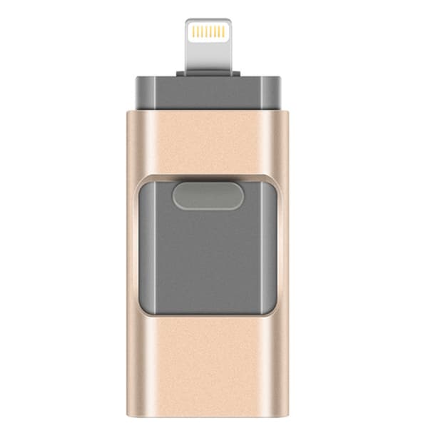 Micro-USB/Lightning Minne - (128GB) Guld