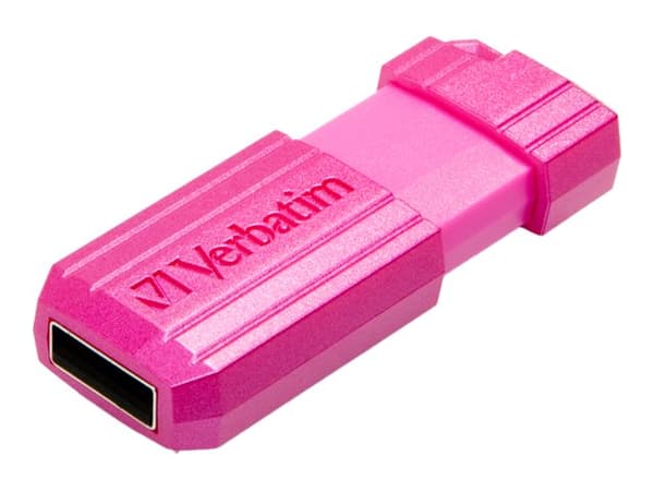 Verbatim Store 'n' Go Pin Stripe USB Drive - USB-flashstasjon - 32 GB - USB 2.0 - varm rosa
